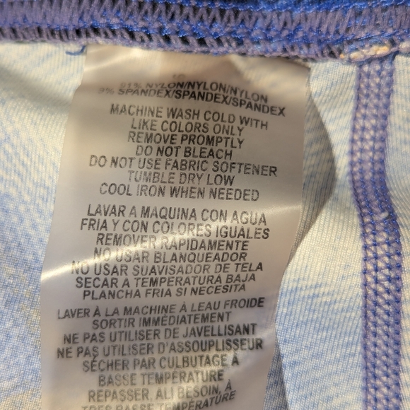 Calvin Klein Performance Printed Leggings Navy Blue Combo Size Medium - Picture 6 of 7